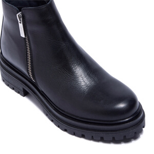 Carl Scarpa Arletta Black Leather Ankle Boots